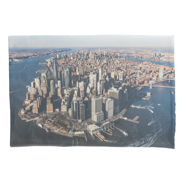Coastline | Manhattan, New York City Pillowcase (Front)