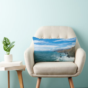 Coastline   Marin Headlands, California Lumbar Pillow