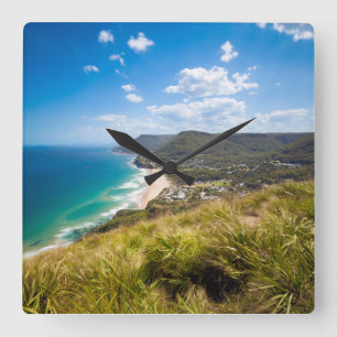 Coastline   New South Wales, Australia Square Wall Clock