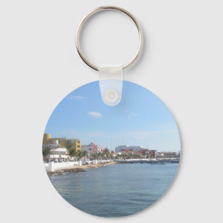 Coastline of Cozumel Keychain