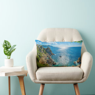 Coastline Palaiokastritsa, Corfu, Greece Lumbar Pillow