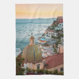 Coastline   Positano, Amalfi Coast, Italy Kitchen Towel