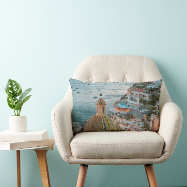 Coastline | Positano, Amalfi Coast, Italy Lumbar Pillow (Chair)