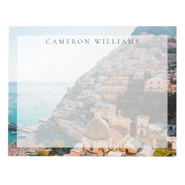 Coastline | Positano Italy, Cliffside Village Notepad (Front)