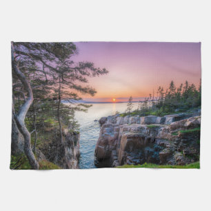 Coastline Ravens Nest Acadia National Park Maine Kitchen Towel