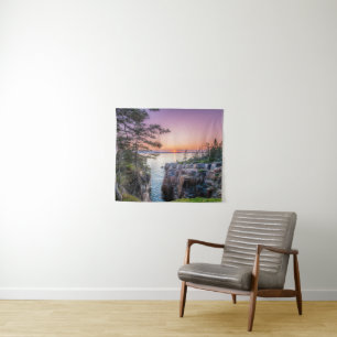 Coastline Ravens Nest Acadia National Park Maine Tapestry