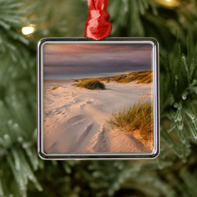 Coastline | Saltum Beach, Denmark Metal Ornament (Tree)