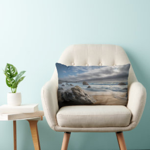 Coastline Stormy Big Sur, California Lumbar Pillow