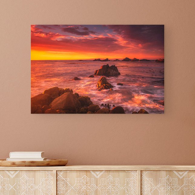 Coastline | Sunset Pacific Grove Carmel California Canvas Print (Creator Uploaded)