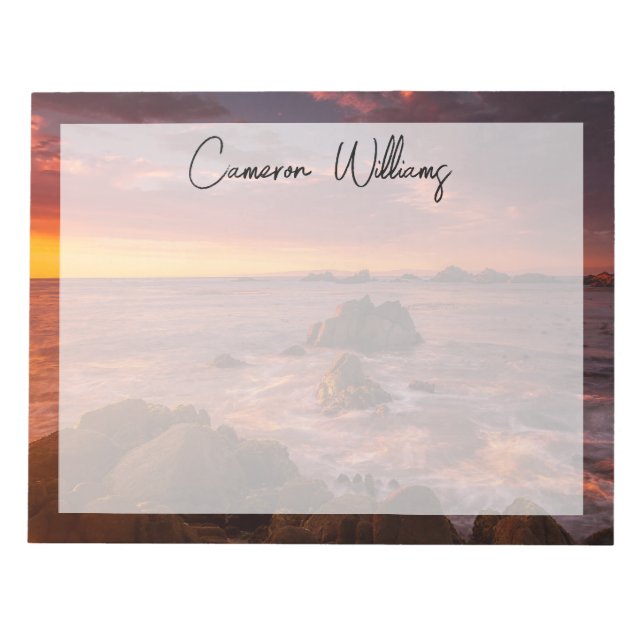 Coastline | Sunset Pacific Grove Carmel California Notepad (Front)