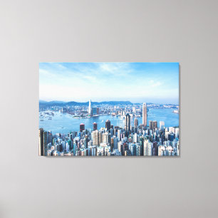 Coastline   Tsim Sha Tsu, Hong Kong Island, Asia Canvas Print