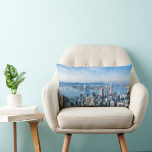 Coastline   Tsim Sha Tsu, Hong Kong Island, Asia Lumbar Pillow