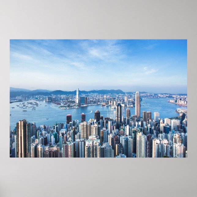 Coastline | Tsim Sha Tsu, Hong Kong Island, Asia Poster (Front)