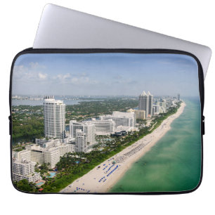 Coastline   Urban Beach, Miami, Florida Laptop Sleeve