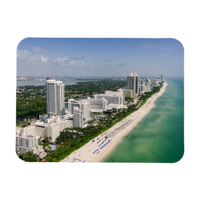 Coastline | Urban Beach, Miami, Florida Magnet (Horizontal)