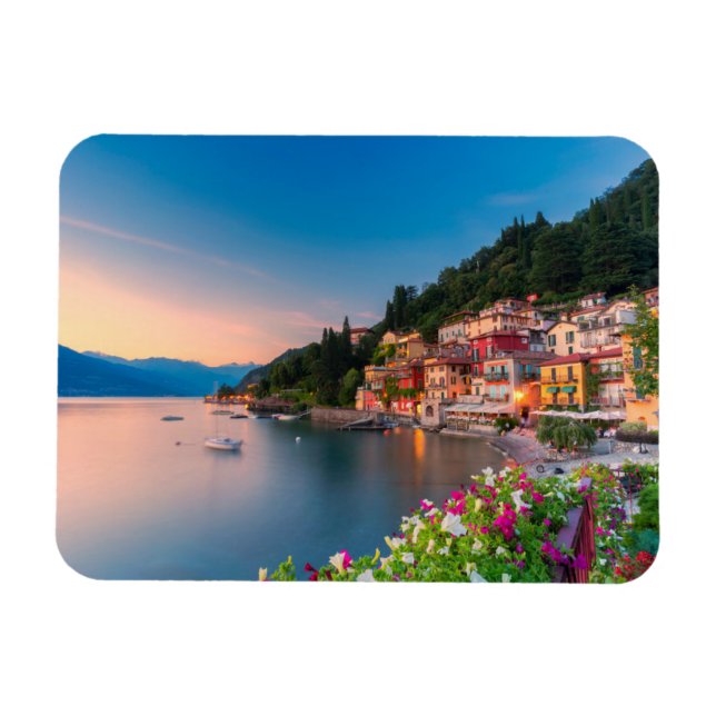 Coastline | Varenna, Lombardy, Italy Magnet (Horizontal)