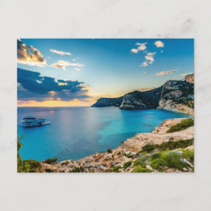 Coastline view of Palaiokastritsa, Corfu, Greece Postcard