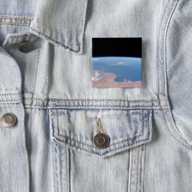 Coasts Of Tunisia And Libya And Island Of Sicily 2 Inch Square Button (In Situ)