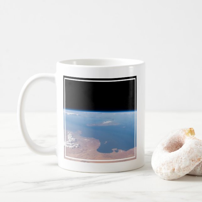 Coasts Of Tunisia And Libya And Island Of Sicily Coffee Mug (With Donut)
