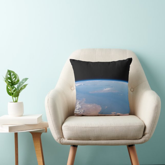 Coasts Of Tunisia And Libya And Island Of Sicily Throw Pillow (Chair)
