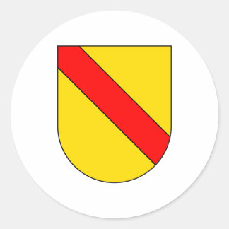 Coat Arms Baden Germany Official Symbol Heraldry Classic Round Sticker