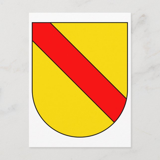 Coat Arms Baden Germany Official Symbol Heraldry Postcard (Front)