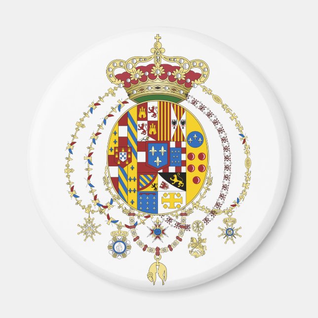 Coat  Arms Kingdom of Two Sicilies Official Italy Magnet (Front)