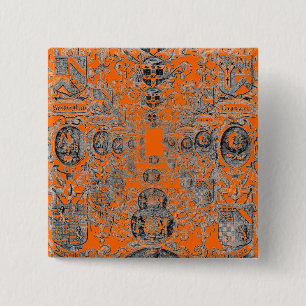Coat-of-Arms 2 Inch Square Button