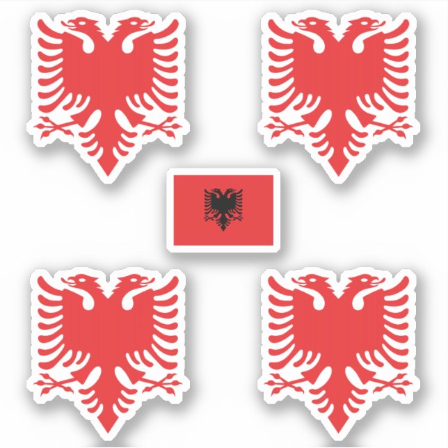 Coat of arms and flag of Albania (Front)