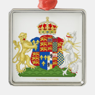 Coat of Arms Anne Boleyn Metal Ornament