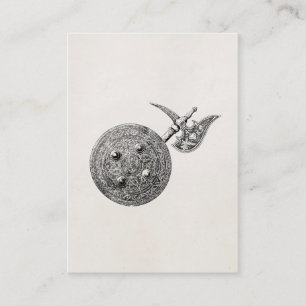 Coat of Arms Axe Shield Armour Medieval Weapon Business Card