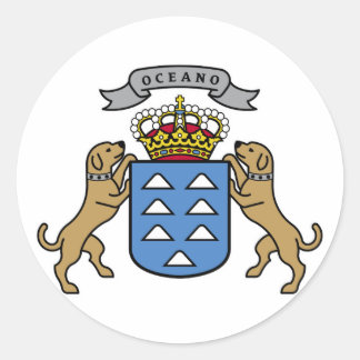 Coat of Arms Canary Islands Official Symbol Spain Classic Round Sticker
