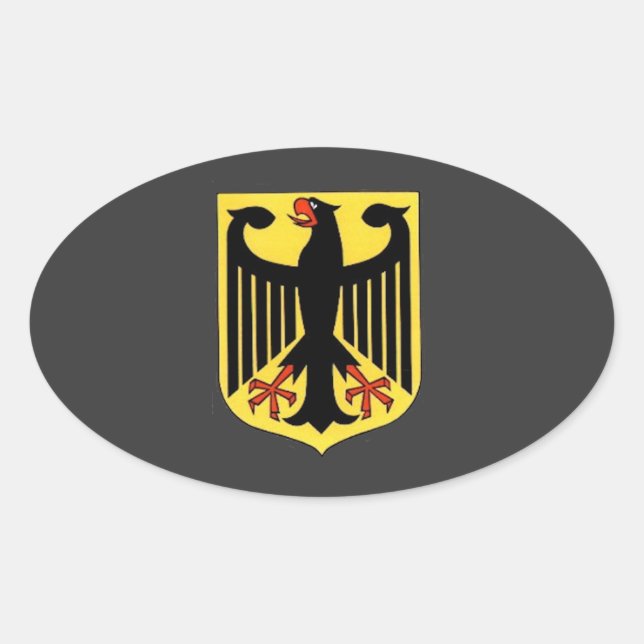 Coat of Arms for Germany Oval Sticker (Front)