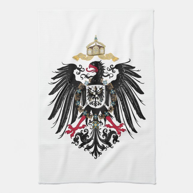 Coat of Arms German Reich 1889 Reichsadler Kitchen Towel (Vertical)