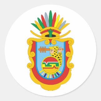 Coat of arms Guerrero Mexico Official Symbol Logo Classic Round Sticker