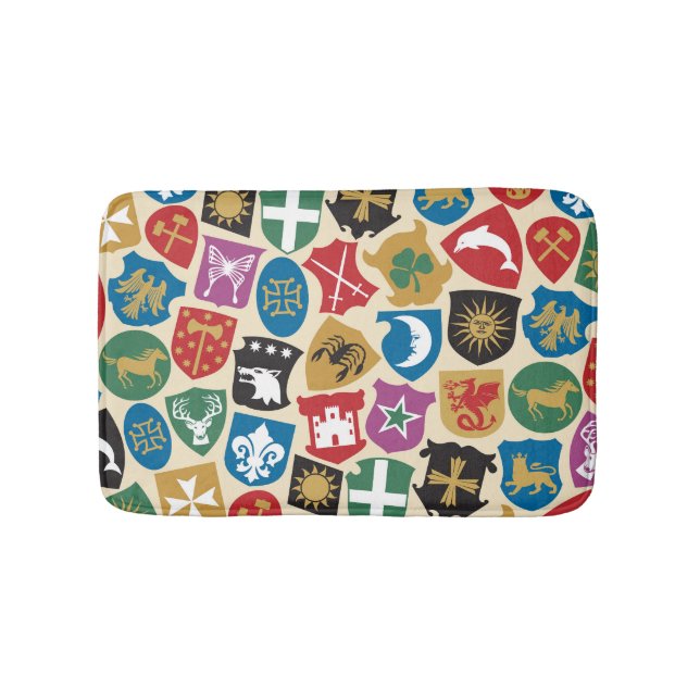 Coat of Arms: Heraldic Background. Bath Mat (Front)
