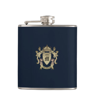 Coat Of Arms Hip Flask