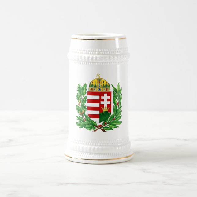 Coat of Arms Hungary Budapest Gifts Beer Stein (Center)