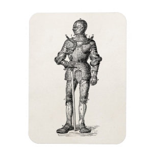 Coat of Arms Knight Shining Armour Sword Medieval Magnet