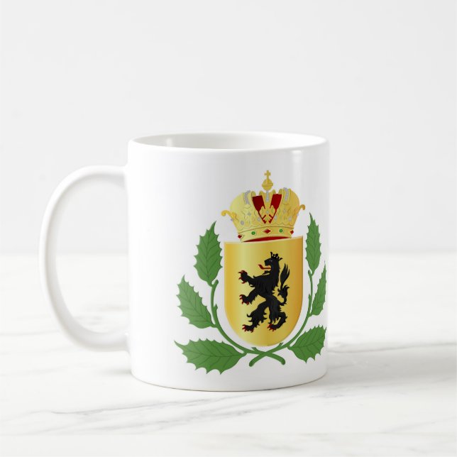 Coat Of Arms Leaves Coffee Mug (Left)