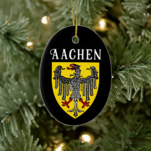 Coat of Arms of Aachen, Germany Ceramic Ornament