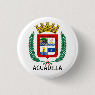Coat of Arms of Aguadilla, Puerto Rico 1 Inch Round Button