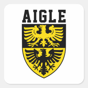 Coat of Arms of Aigle, Switzerland Square Sticker