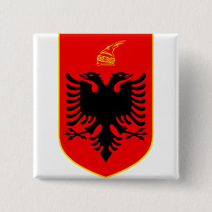 Coat of arms of Albania 2 Inch Square Button