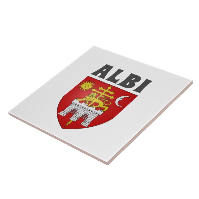 Coat of Arms of Albi, France Tile (Side)