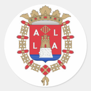 Coat of arms of Alicante, Spain Classic Round Sticker