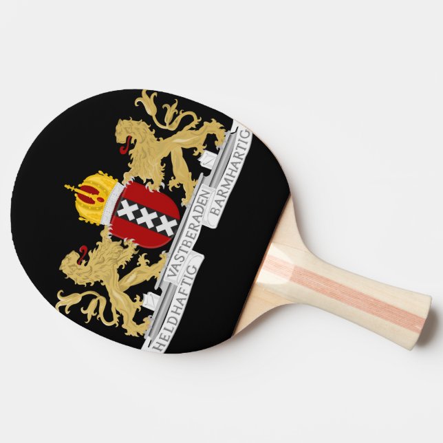 Coat of arms of Amsterdam Ping Pong Paddle (Side)