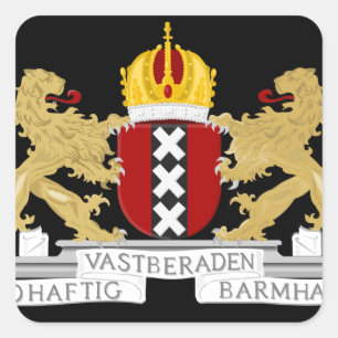 Coat of arms of Amsterdam Square Sticker
