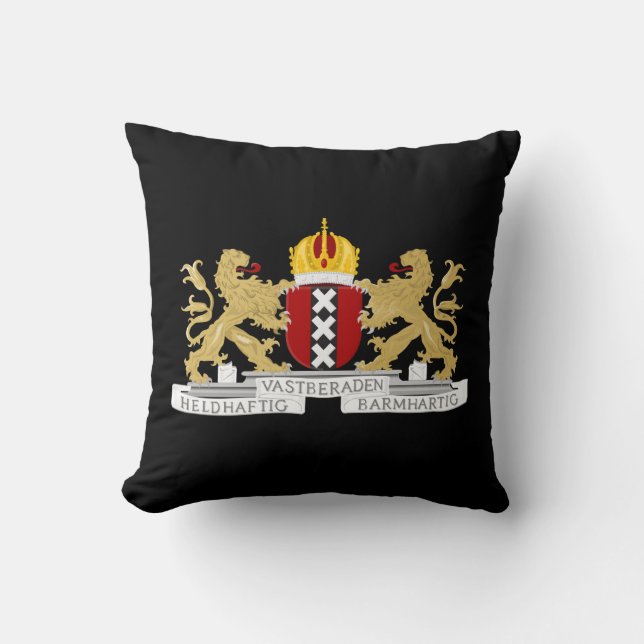 Coat of arms of Amsterdam Throw Pillow (Front)