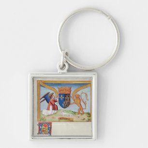 Coat of Arms of Anne of Brittany 1515 Keychain